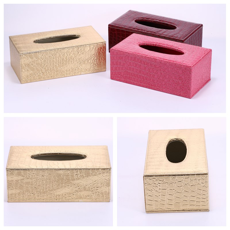 创意家居纸巾盒个性长方形pu皮革多色纸巾盒家居时尚抽纸盒PY-ZJH0022