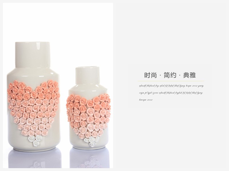 简约现代时尚创意家居饰品 心形玫瑰花瓶（不含木架费）NHTC1057-1-F 2-F2