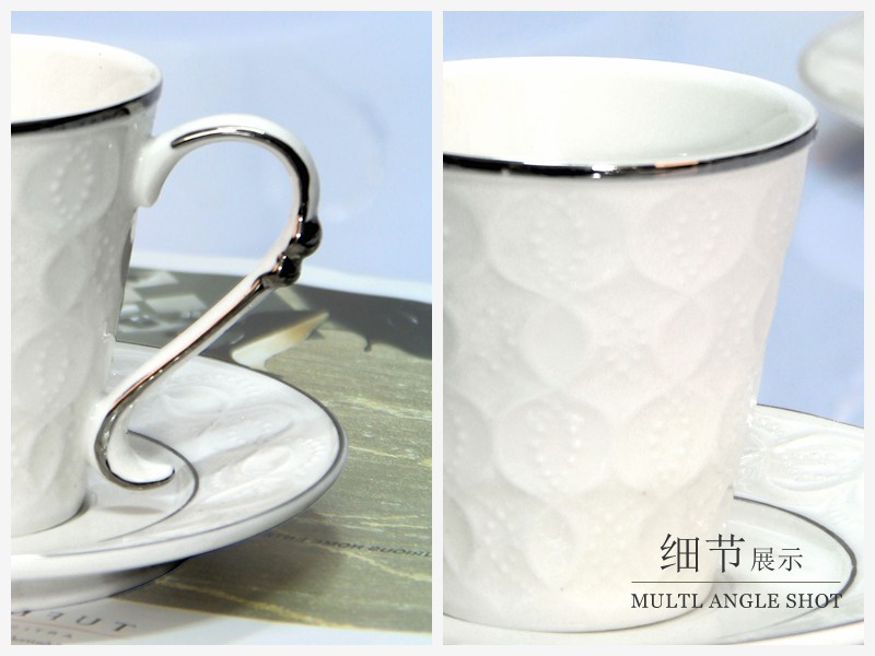 现代时尚创意家居饰品 咖啡杯套装4杯碟（不含木架费）NHTC1035-8-WS3