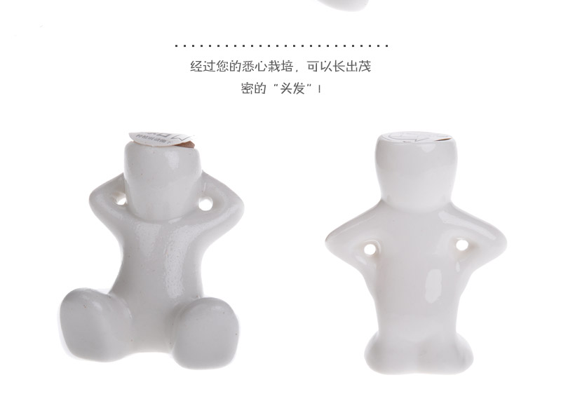 草头娃娃小白人DIY创意迷你植物小魔草绿植盆栽174332