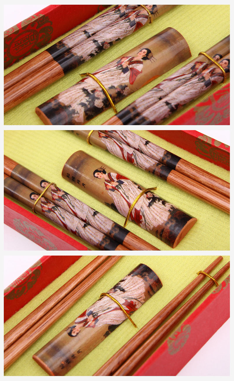 高档原木筷子2对套装 天然健康 高档礼品Y2-0083