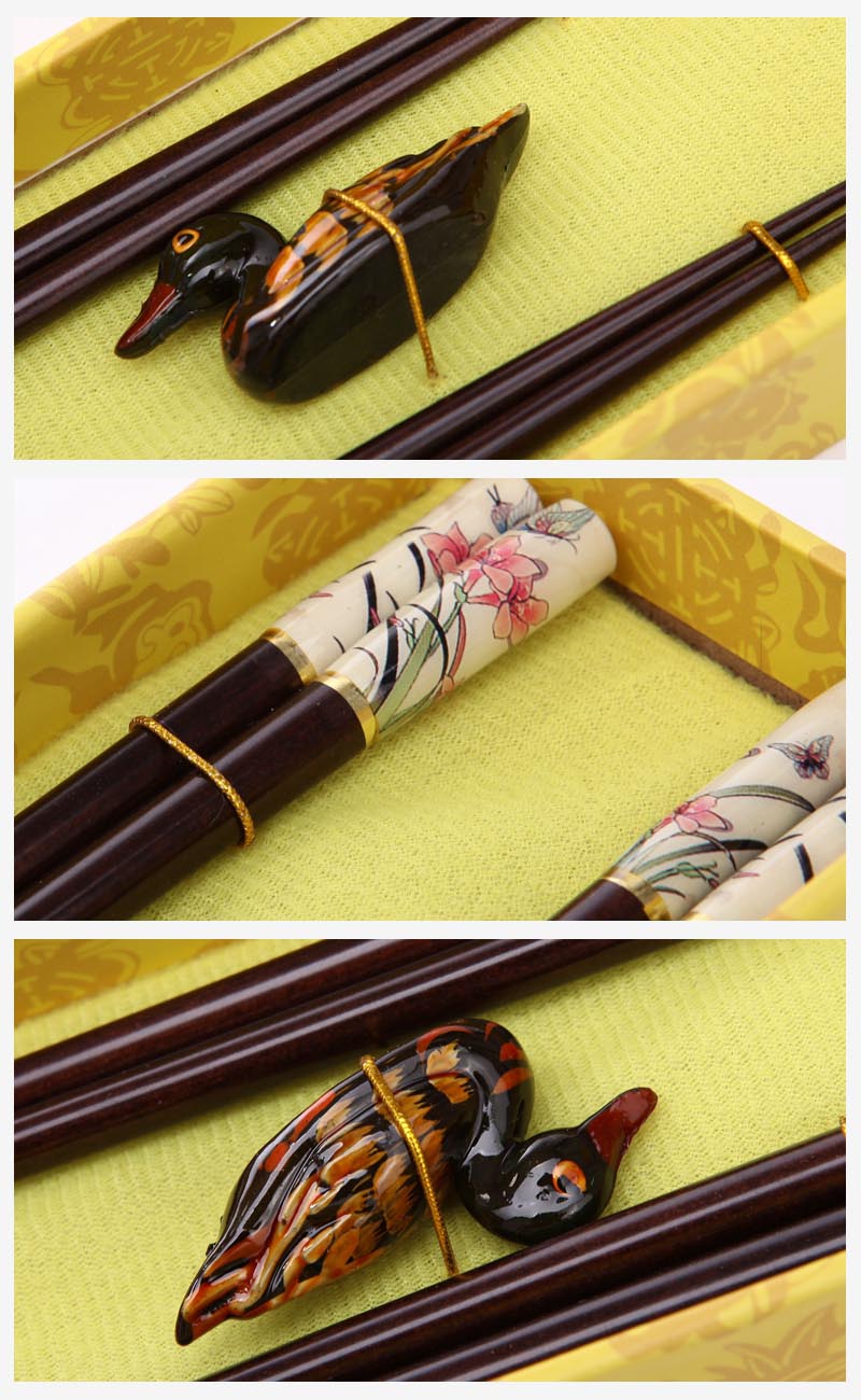 高档原木筷子2对套装 天然健康 高档礼品Y2-0043