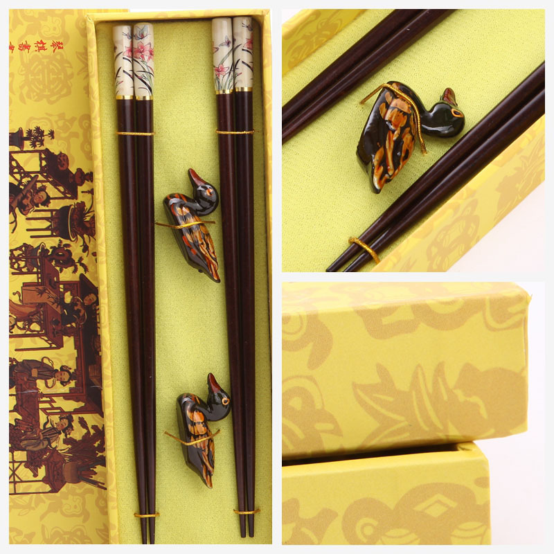 高档原木筷子2对套装 天然健康 高档礼品Y2-0042