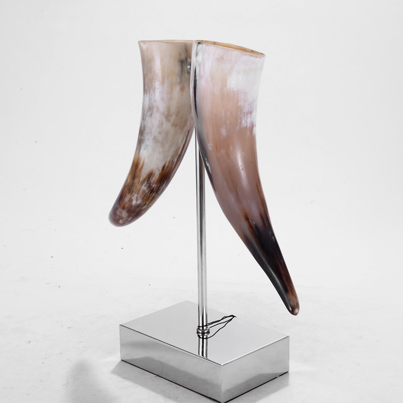 [别居一格]家居装饰品 时尚工艺品 家饰摆件牛角造型花瓶花插 现代