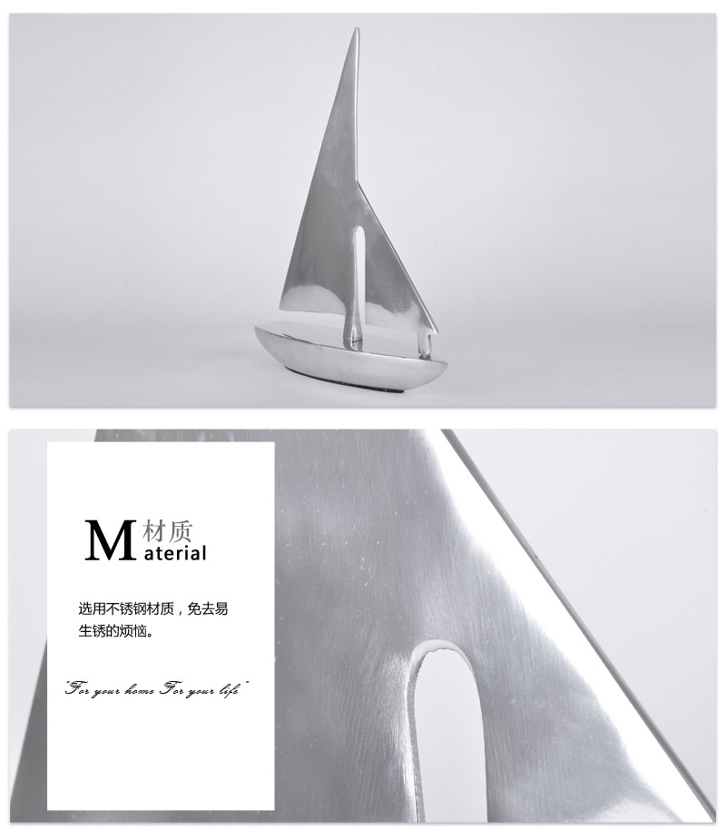 地中海家饰 创意客厅电视柜摆设 创意礼物 帆船模型摆件IRT10042384-L3