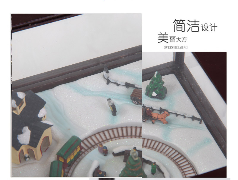 圣诞木盒音乐盒旋转音乐盒（不含木架费）789714