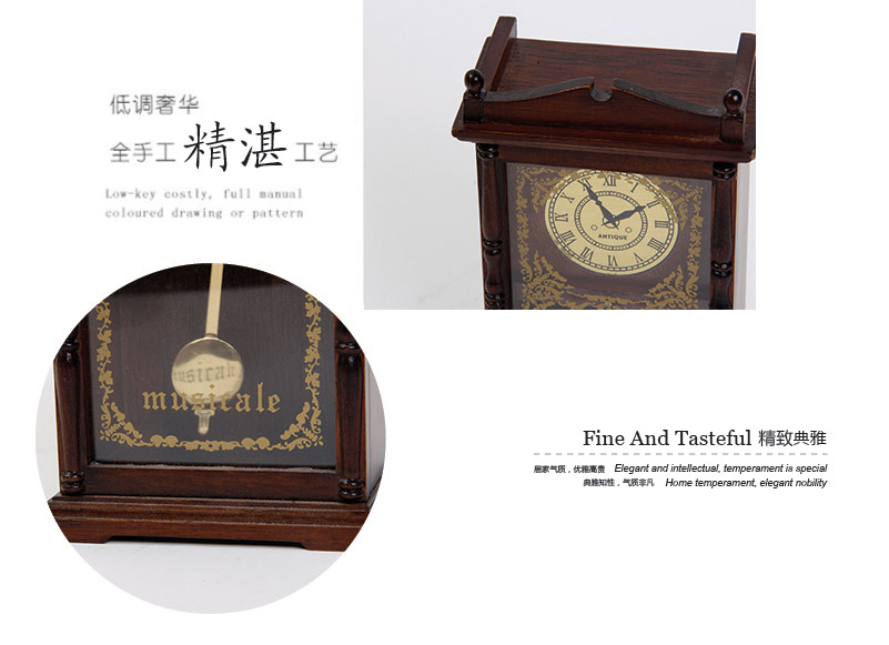 木质仿时钟音乐盒创意礼品礼物（不含木架费）MW-0396
