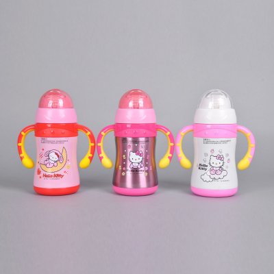 儿童水杯乐趣吸管杯不锈钢保温瓶婴儿安全防漏学饮喝水杯220mlKT-3602