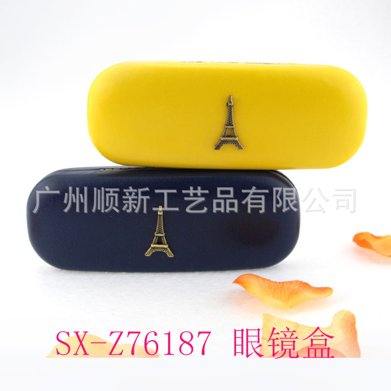 【2015厂家新款直销】时尚优雅个性订制巴黎铁塔系列皮质眼镜盒11