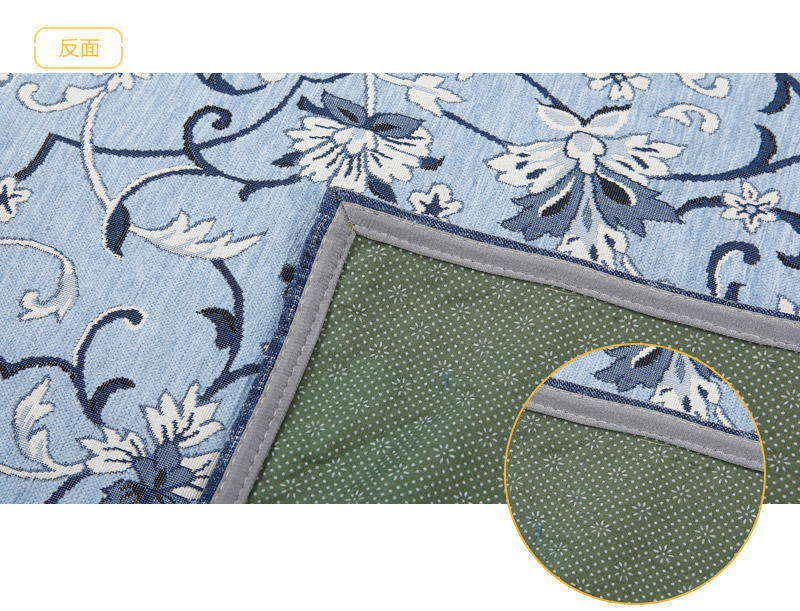 欧美风格新款高端奢华多尼尔浅灰色植物花卉图案地毯长方形家居地毯地垫客厅别墅样板房地毯HXY-153