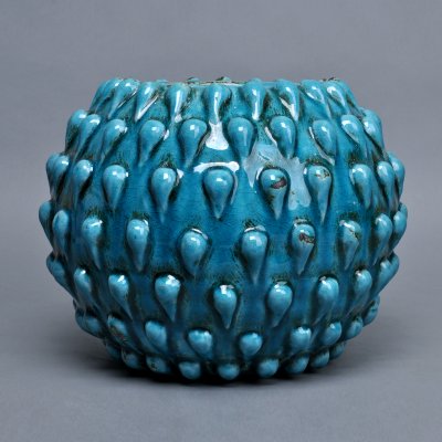 现代简约蓝色陶瓷装饰盆 蓝色创意装饰器皿摆件 家居装饰摆设花瓶摆件PV8917-10.8-1094