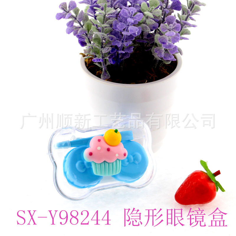 【2015厂家新款热推】淘宝热卖韩版可爱造型塑料便携式隐形眼镜盒6