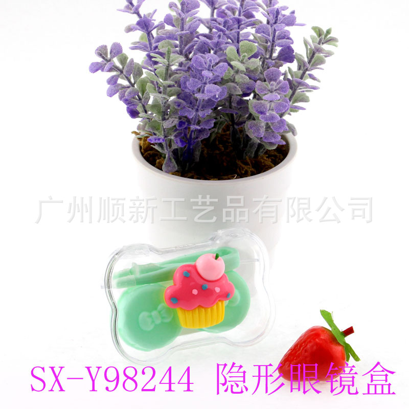 【2015厂家新款热推】淘宝热卖韩版可爱造型塑料便携式隐形眼镜盒2