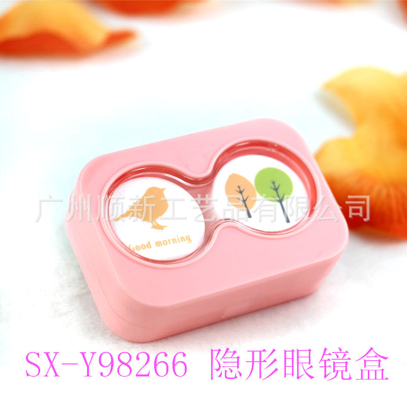 【2015新品推荐】工厂促销韩版精美可爱便携轻巧隐形眼镜盒可订制7