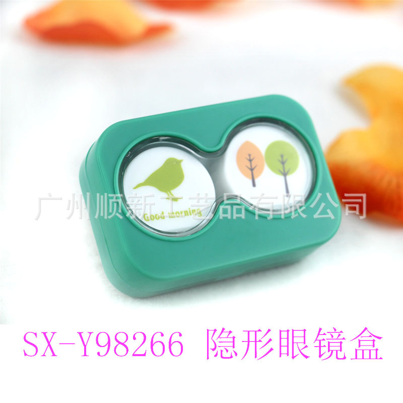 【2015新品推荐】工厂促销韩版精美可爱便携轻巧隐形眼镜盒可订制5
