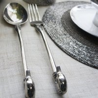 沙拉叉勺/天鹅头/餐具/叉勺套件/餐厅/样板房/会所/现代/新古典