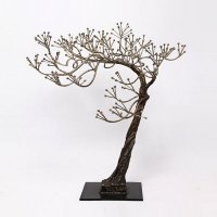 高档别墅酒店工艺软装装饰品抽象铁艺金属树造型摆件家居时尚摆件APL0767