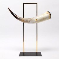 简约现代造型摆件大号牛角金属工艺品结婚礼物客厅家居饰品摆件92123