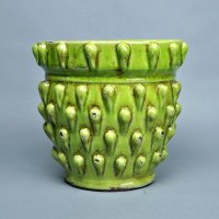 现代简约陶瓷旧效果造型摆件 绿色创意造型装饰花瓶 创意家居摆设软装饰品 PV8864-10-1096