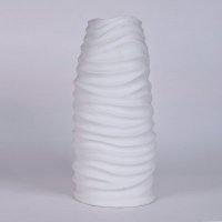 现代简约陶瓷花瓶摆件 时尚艺术不规则螺旋花瓶 创意家居装饰摆设纯色花瓶OH034-7971-11W2