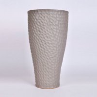 简约陶瓷花瓶摆件 灰色艺术渔网花纹宽口窄瓶底装饰花瓶 创意家居装饰瓶OH020-7991-58G2