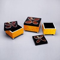 欧式时尚高档宝石手绘收纳盒  手绘个性收纳盒整理盒 精致创意收纳盒（可定制）ATMYXBSCH01