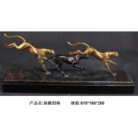 欧式简约铜制纵横四海摆件客厅书房卧室装饰