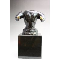 欧式现代铜雕牛头摆件客厅书房卧室装饰