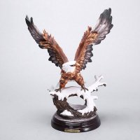 欧式高档动物造型树脂摆件 彩色大展宏图雄鹰造型摆件 家居办公桌面摆件工艺品（不开发票）FA2016