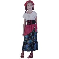 万圣节儿童女款吉普赛人造型衣服 学校派对用品服饰