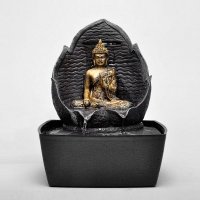 坐佛流水喷泉水景摆设树脂工艺品镇宅家居装饰品1146024