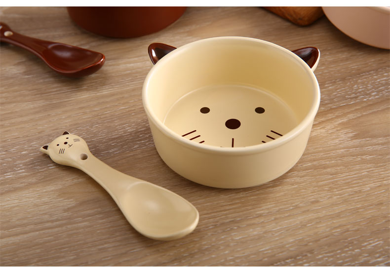 韩式创意餐具卡通可爱甜品碗沙拉碗水果碗个性陶瓷碗11