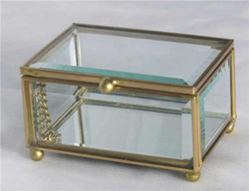现代简约透明玻璃首饰盒珠宝盒饰品盒展示盒1