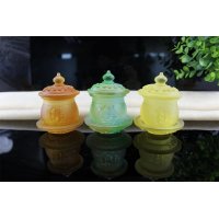 中式佛家工艺品琉璃贡杯摆件家居装饰摆件