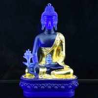 中式佛教摆件琉璃药师佛客厅摆件宗教工艺品