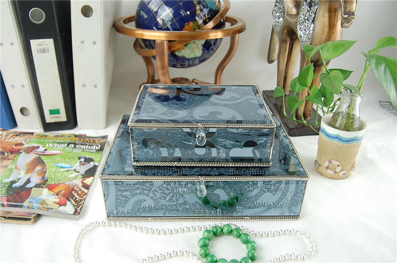 欧式古典玻璃镜面首饰盒珠宝盒饰品盒1