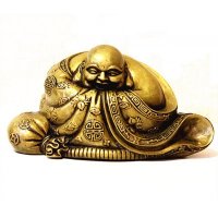 祥和 铜像弥勒佛像摆件 一团和气佛像工艺品家居招财装饰品