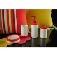 简洁陶瓷卫浴系列套装新婚套装杯子皂碟乳液瓶牙刷架