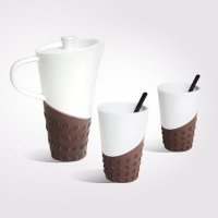 咖啡豆立体纹咖啡具
