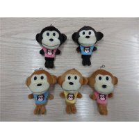 厂家供应猴年吉祥物猴子毛绒玩具小猴子公仔手机挂件 包花束娃娃活动礼物批发