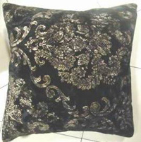 中式古典风格丝绒烫金图案抱枕枕头床上用品3