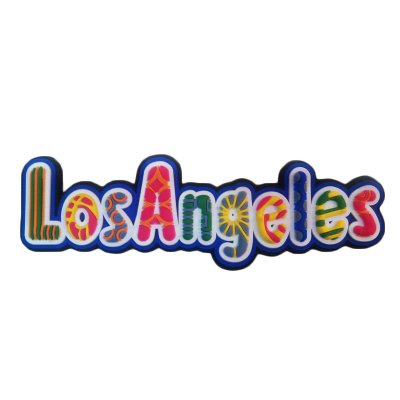 美国洛杉矶旅游纪念品外贸冰箱贴PVC滴胶冰箱贴