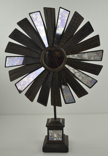 美式玄关摆件 铁艺复古摆件 风车铁艺做旧摆件装饰品7