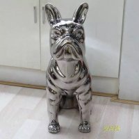 时尚现代 简约家居 软装装饰品摆件 法斗犬 看门狗摆件陶瓷样板房