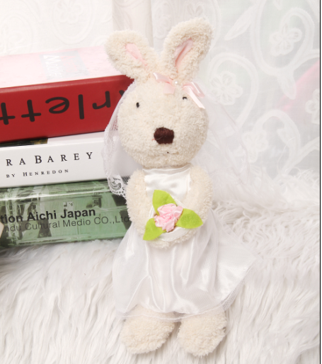 砂糖兔毛绒玩具公仔兔娃娃婚纱情侣3