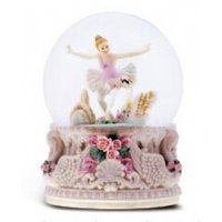 欧式陶瓷芭蕾女孩与天鹅水晶球情人节礼物圣诞节礼物