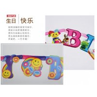 儿童生日用品 party布置装扮用品 生日快乐横幅 字母条幅 多款