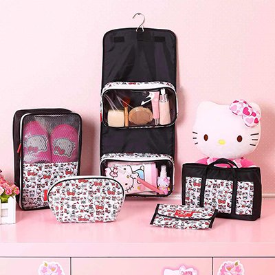 科特豪斯 Hellokitty旅行套装洗漱包防水化妆包 便携出差收纳包袋KT0223