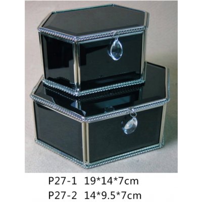欧式古典玻璃镜面首饰盒珠宝盒饰品盒P27-11