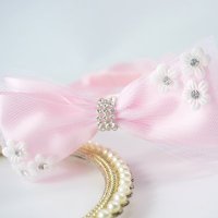 粉色蝴蝶结头箍